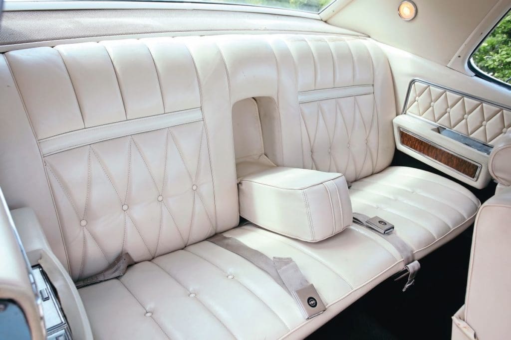 The white leather seats.