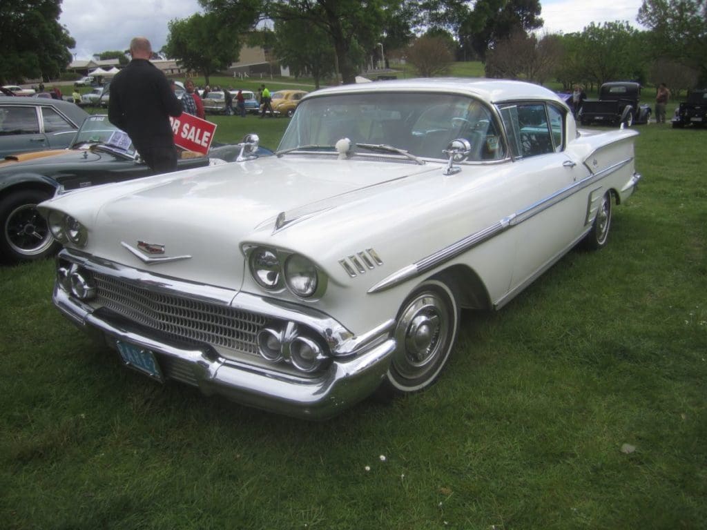 White 1958 Chevrolet Impala