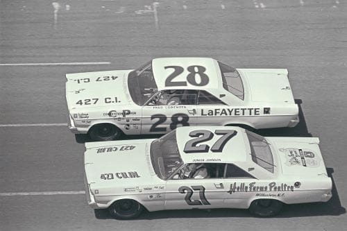 Daytona 500 1965. Junior Johnson and Fred Lorenzen.