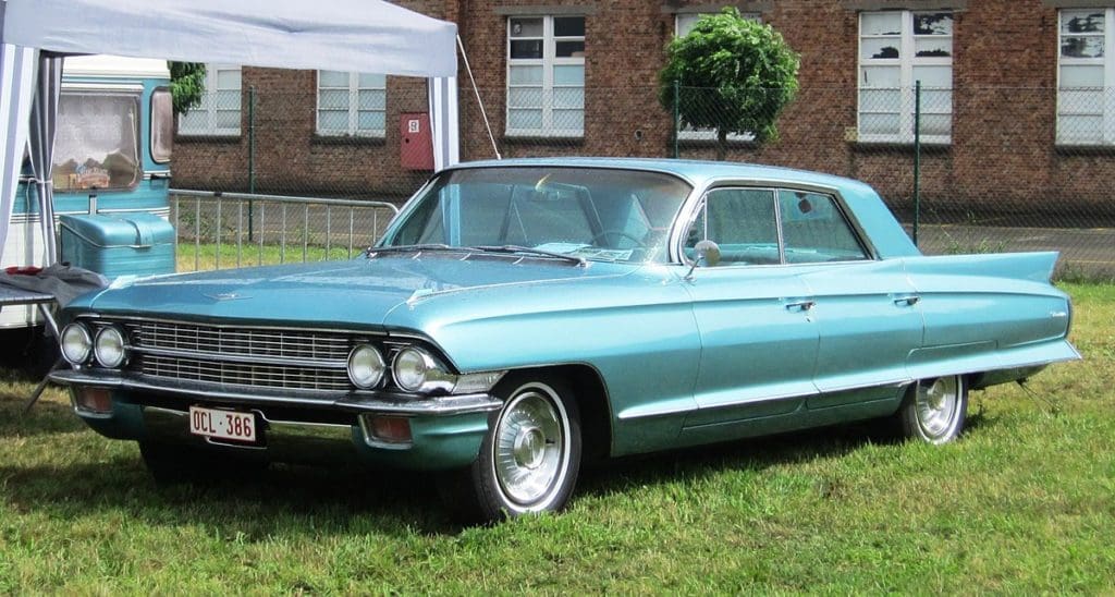 1962 Cadillac Sedan DeVille parked on grass