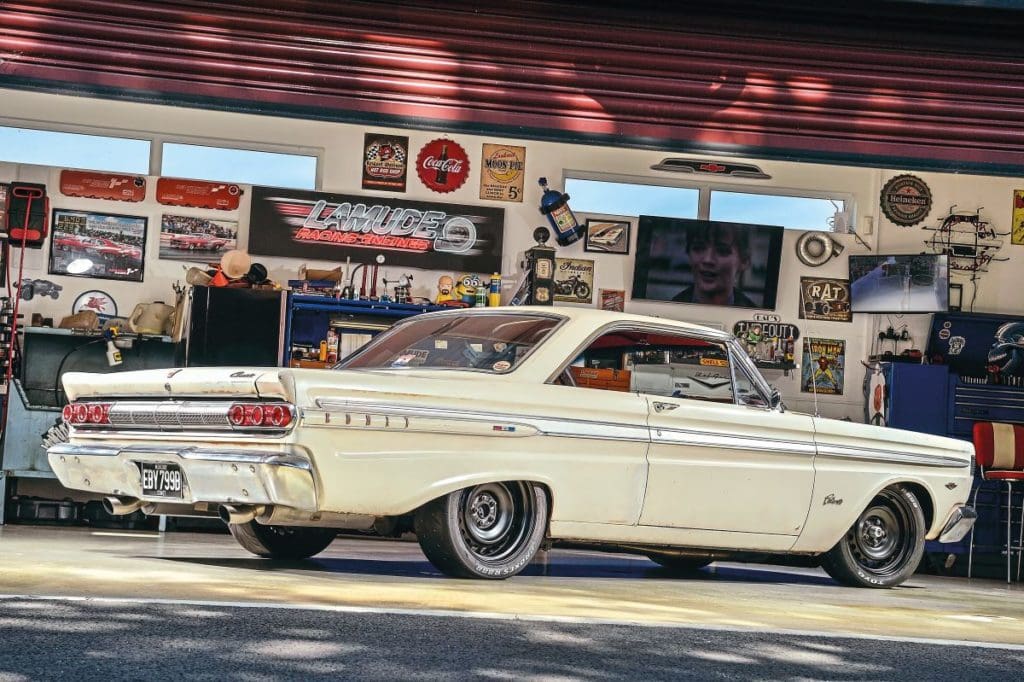 1964 Mercury Comet in the garage from the side