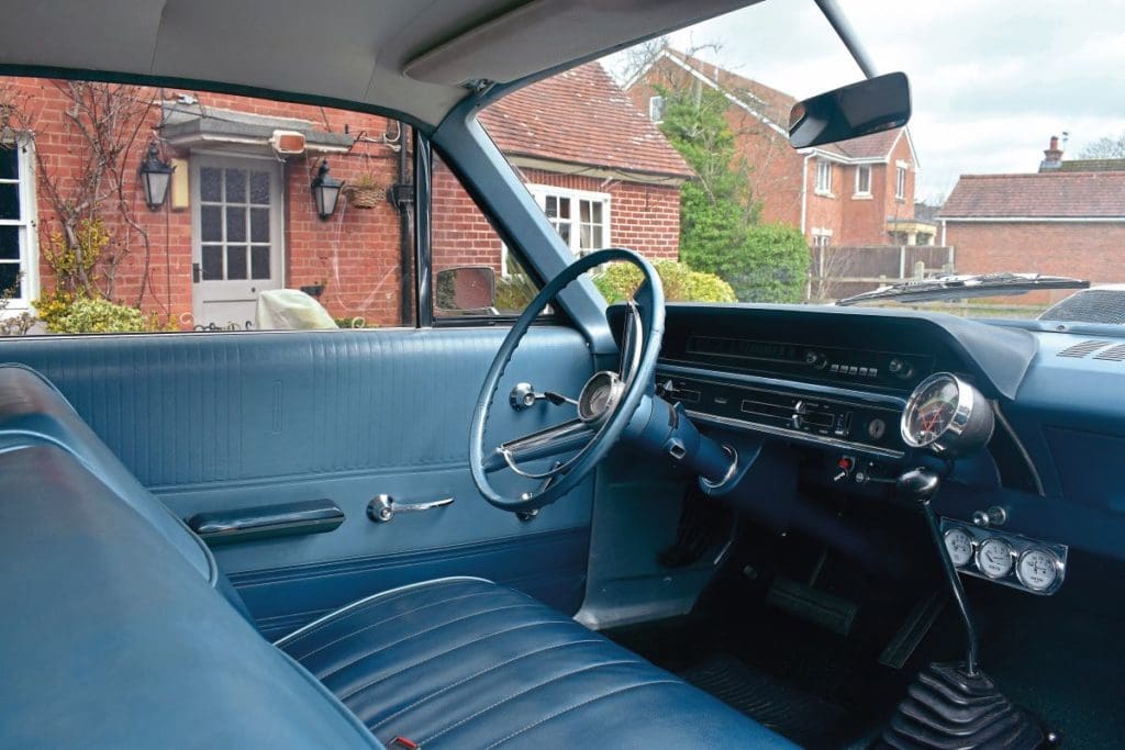 Interior of the 1965 Ford Custom