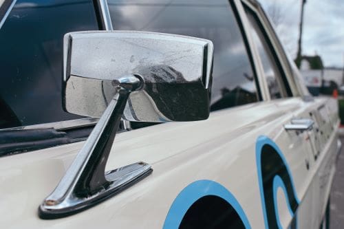 1965 Ford Custom wingmirror close up