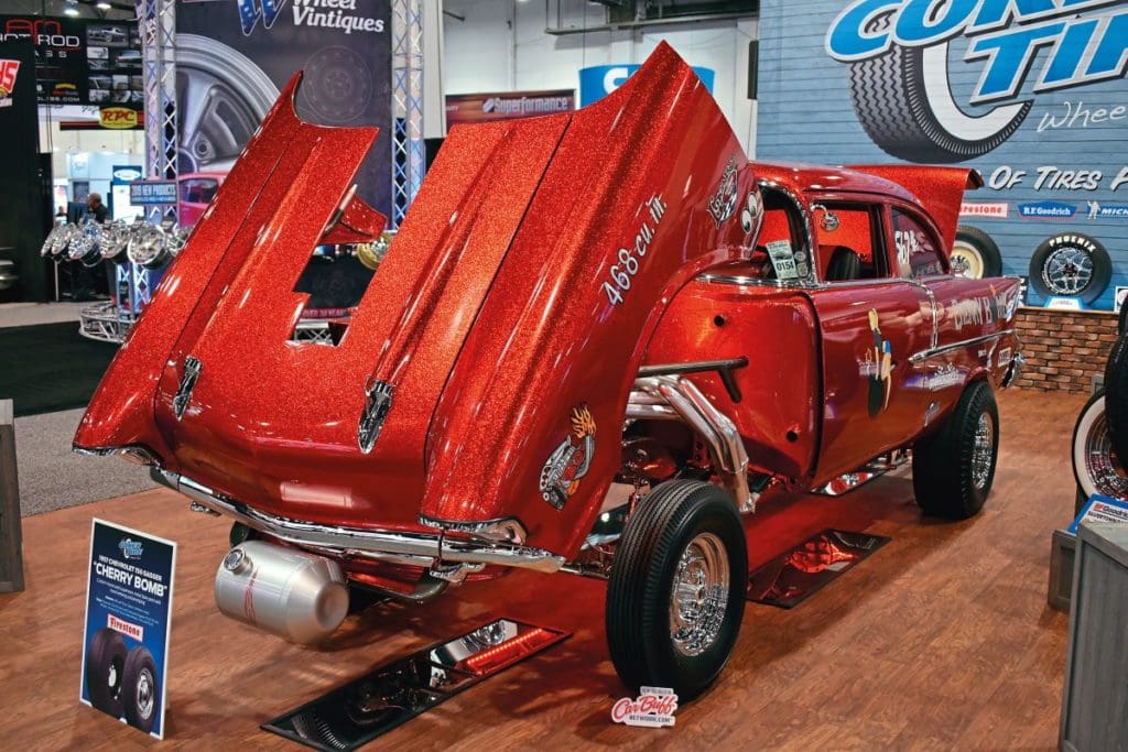 Chevrolet 210 Cherry Bomb on display