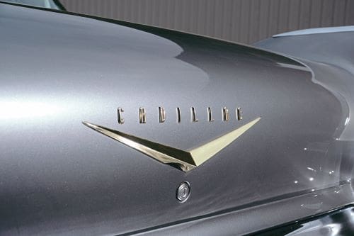 Close up of the Cadillac emblem