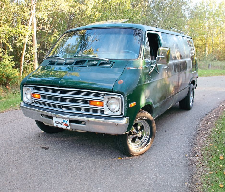 1977 Dodge Tradesman 200 with 70s Keystone wheels.