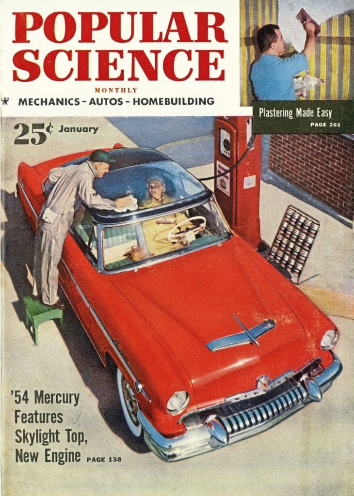 1954 Mercury Monterey on cover of Popular Science magazine