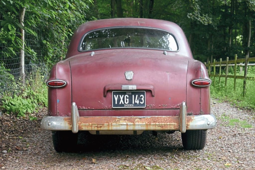 1950 Ford Custom Club Coupe from back