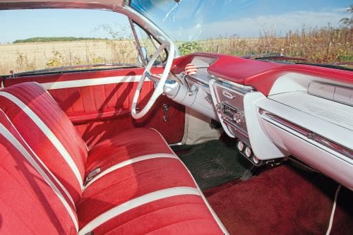 Interior of Tamir's 1961 Buick Invicta
