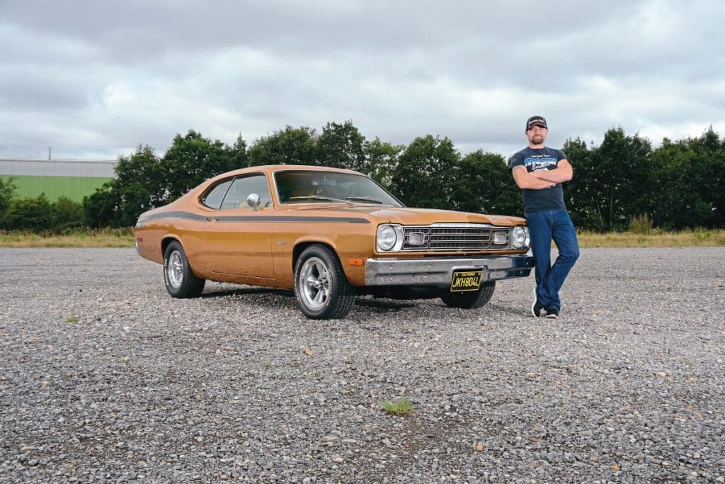 Danny Clegg with his 1973 Plymouth Duster