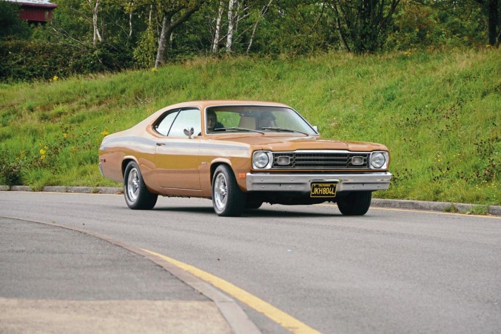 1973 Plymouth Duster driving