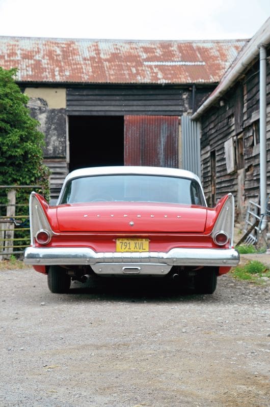 1958 Plymouth Belvedere from the back