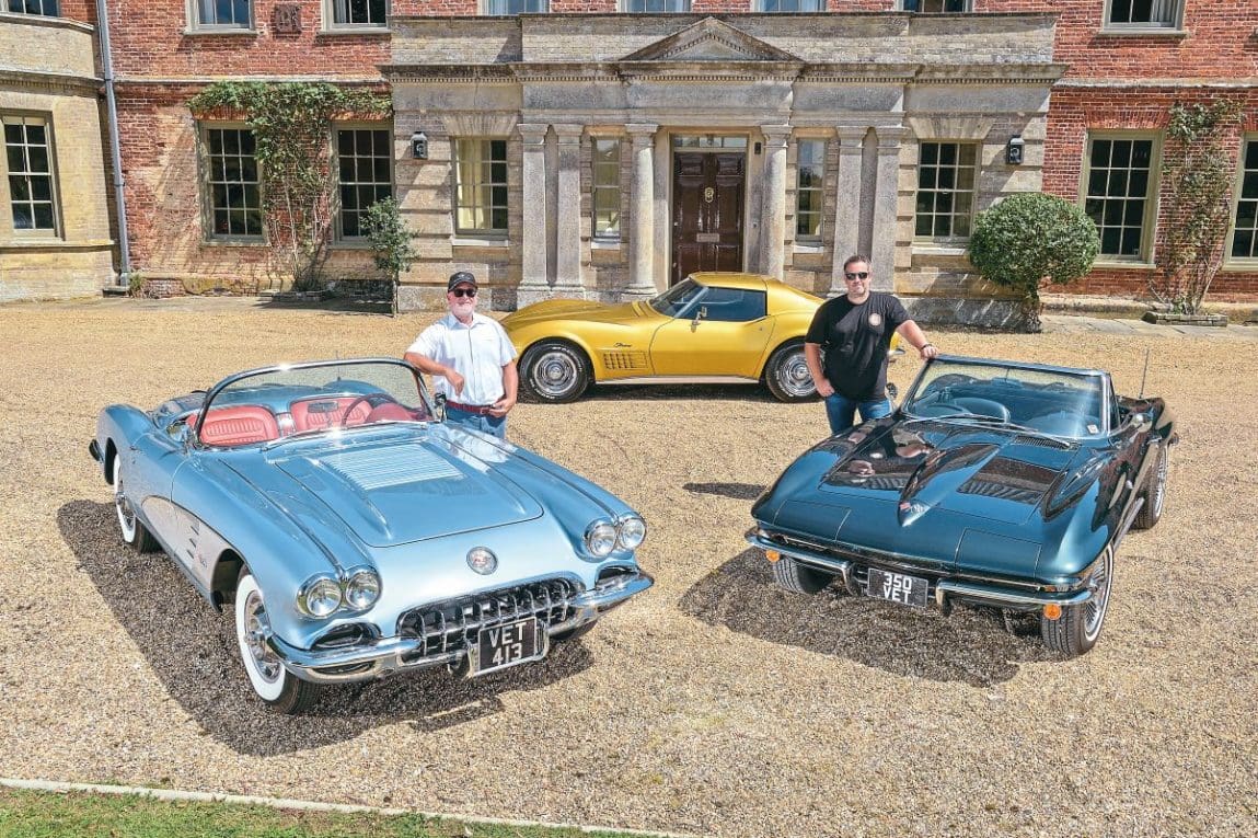 Three generations of Corvette restored by two generations of men